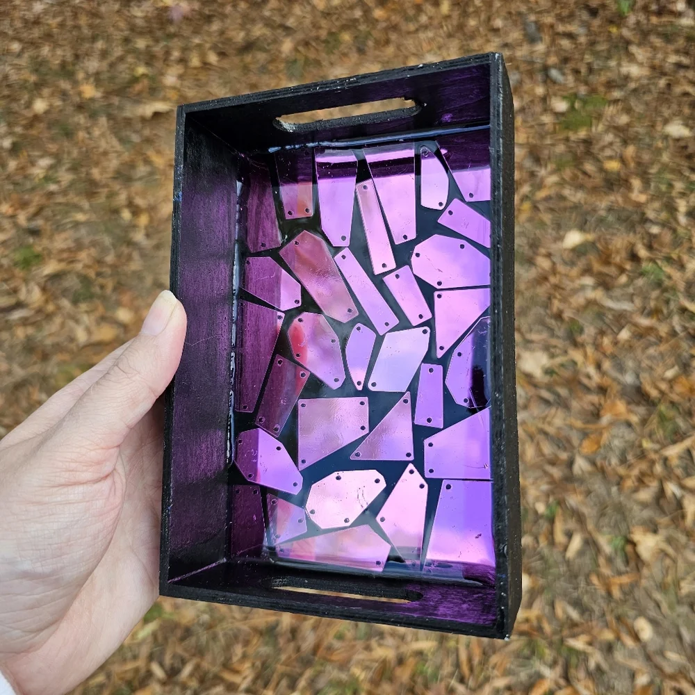 Handmade Beautiful Beacons Pink Shiny Trinket Tray